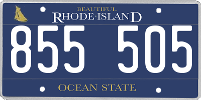 RI license plate 855505