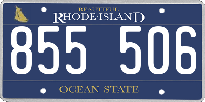 RI license plate 855506