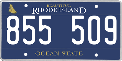 RI license plate 855509
