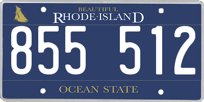 RI license plate 855512