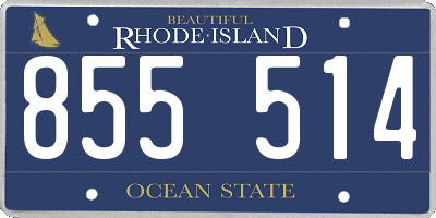 RI license plate 855514