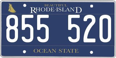 RI license plate 855520