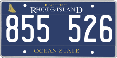 RI license plate 855526