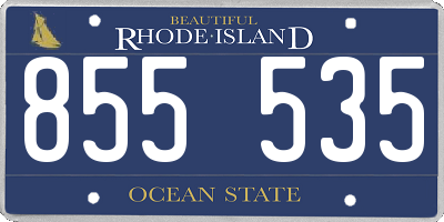 RI license plate 855535