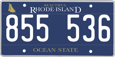 RI license plate 855536