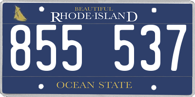 RI license plate 855537