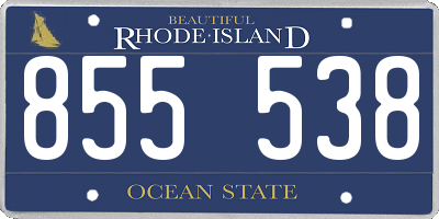 RI license plate 855538