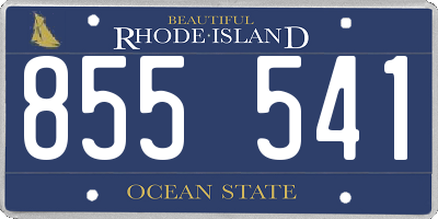 RI license plate 855541
