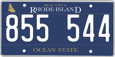 RI license plate 855544