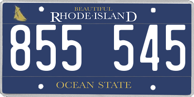 RI license plate 855545