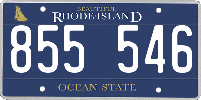 RI license plate 855546
