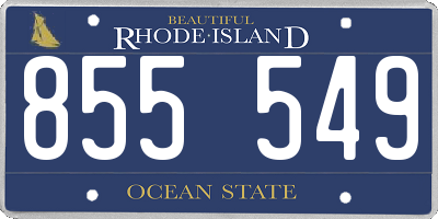 RI license plate 855549