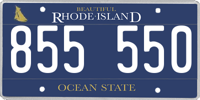 RI license plate 855550