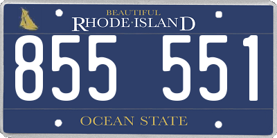 RI license plate 855551