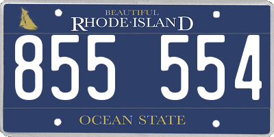 RI license plate 855554