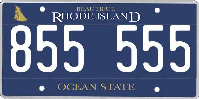 RI license plate 855555