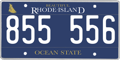 RI license plate 855556