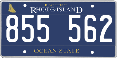 RI license plate 855562