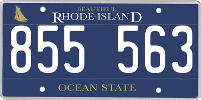 RI license plate 855563