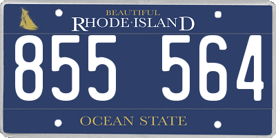 RI license plate 855564