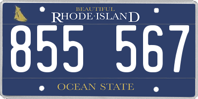 RI license plate 855567