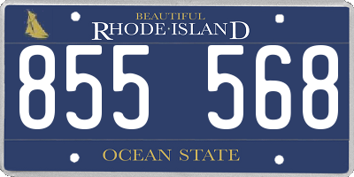 RI license plate 855568