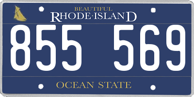 RI license plate 855569
