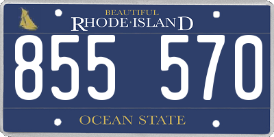 RI license plate 855570