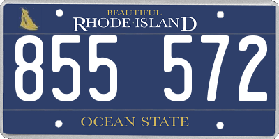 RI license plate 855572