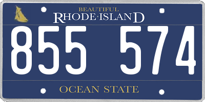 RI license plate 855574