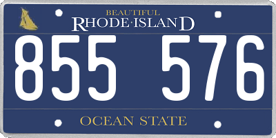 RI license plate 855576