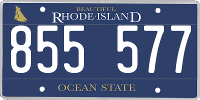 RI license plate 855577
