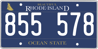 RI license plate 855578