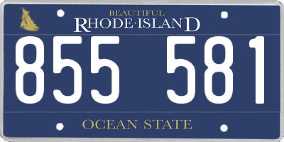 RI license plate 855581