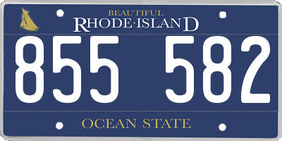 RI license plate 855582