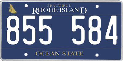 RI license plate 855584