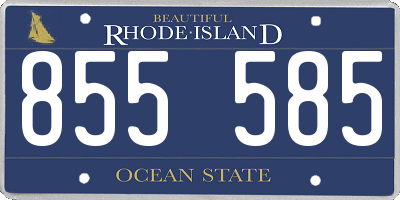 RI license plate 855585
