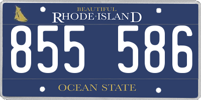 RI license plate 855586