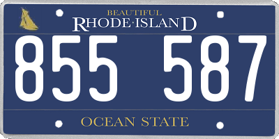 RI license plate 855587