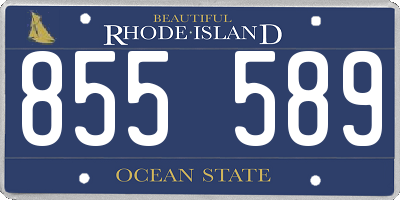 RI license plate 855589