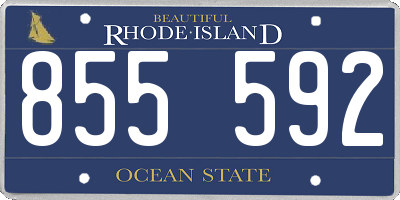 RI license plate 855592