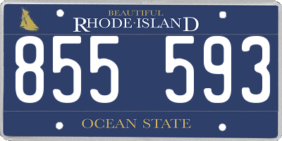 RI license plate 855593