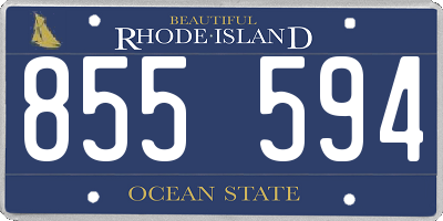 RI license plate 855594