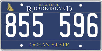 RI license plate 855596