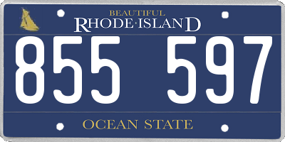 RI license plate 855597