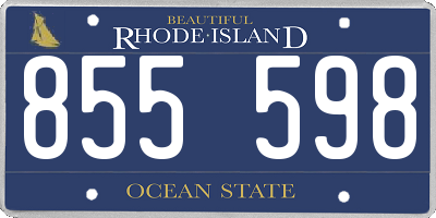 RI license plate 855598