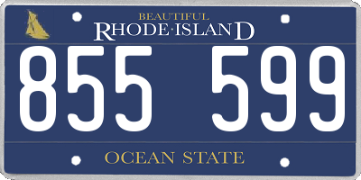 RI license plate 855599