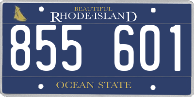RI license plate 855601