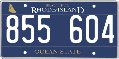 RI license plate 855604