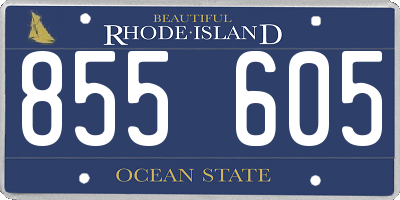 RI license plate 855605